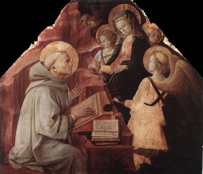 Fra Filippo Lippi The Virgin Appears to St Bernard France oil painting art